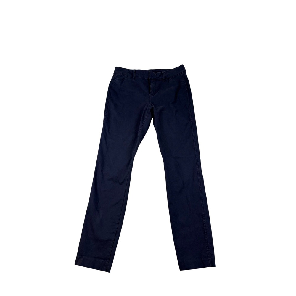 Old Navy Pixie Pants Womens 2 Navy Blue Mid Rise Slim Stretch Chino Trousers